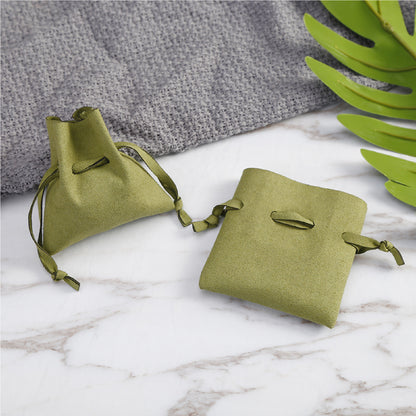 3.2" Microfiber Jewelry Pouch Jewelry Bag Package Bag Small Gift Bag Drawstring Bag for Earring