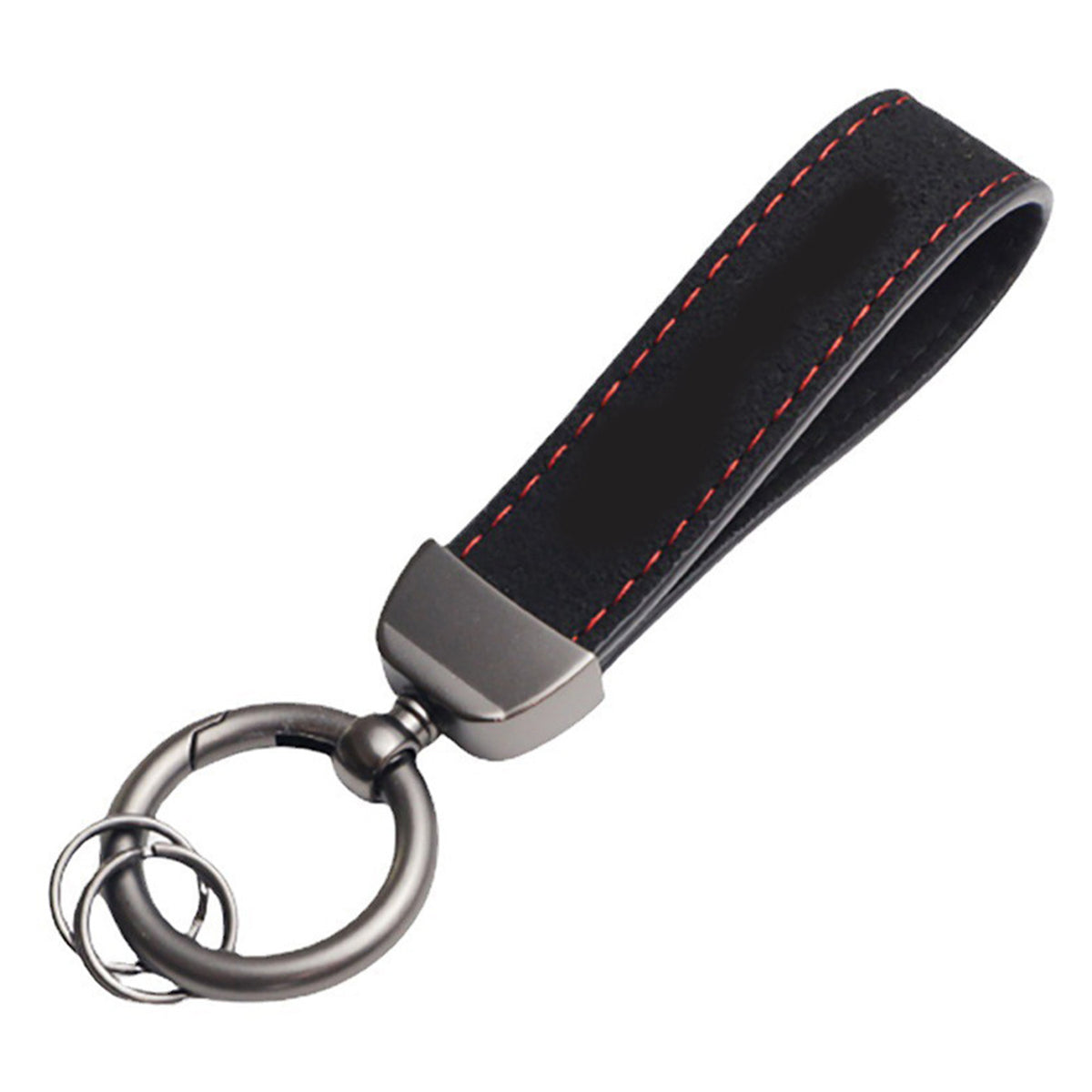 Car and Home Keychain Black Leather Key Chain and Metal Key Rings for Men Women