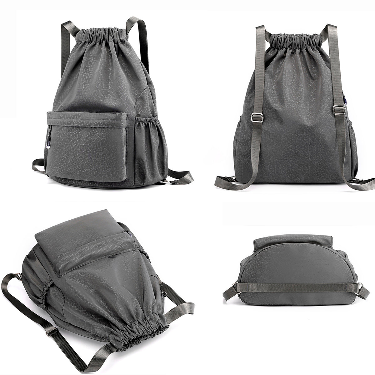 Waterproof Oxford Drawstring Backpack Sports Yoga Sackpack-Size S