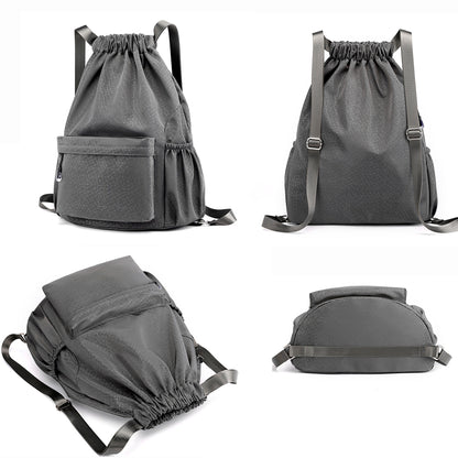 Waterproof Oxford Drawstring Backpack Sports Yoga Sackpack-Size S