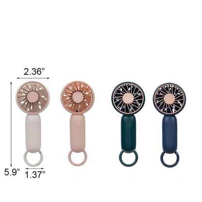 Portable Handheld Fan Mini Fan USB Rechargeable Personal Hand Held Fan With Carabiner