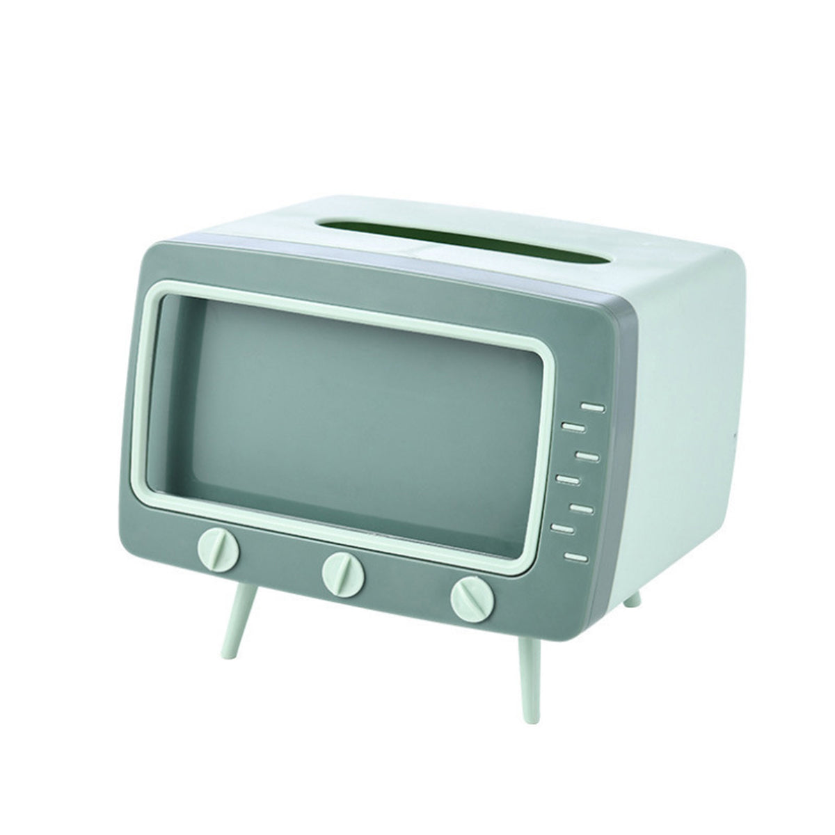 TV Shaped Tissue Box Dispenser Storage Tissue Holder with Phone Holder