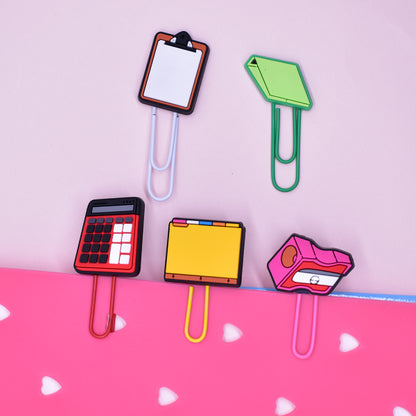 Patch Stationery Series - Scissors Shape PVC Custom Top Paper Clip Coated Clip Paper Clasp