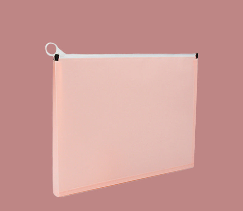 Colorful Zip Plastic Envelopes A5 Zipper Document Folder Letter File Folders Expanding Envelope