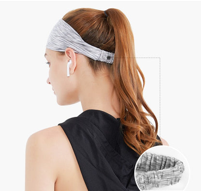 Wide Headband Stretchy Sweat Wicking Headband Hair Wrap
