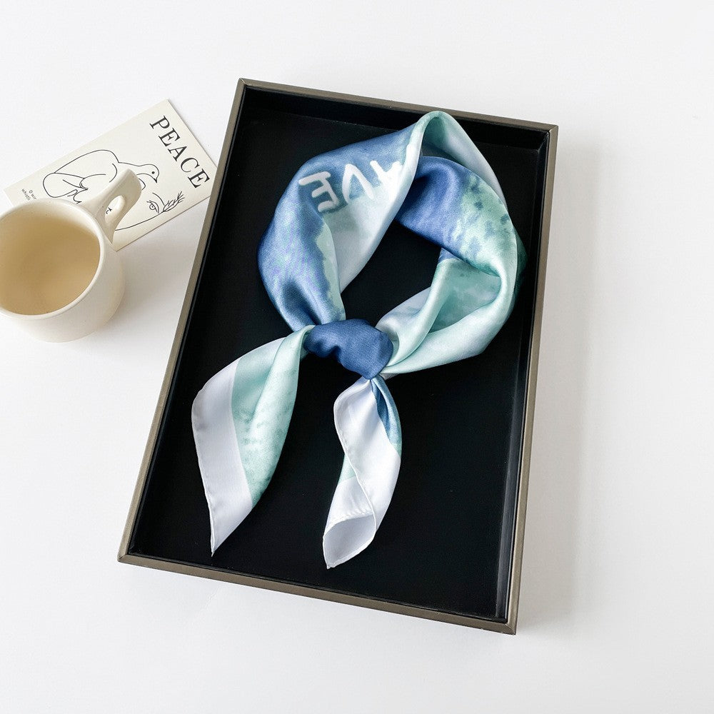 28" x 28" Stain Square Scarf Neck Scarves Kerchief Neckerchief Headband Handbags Wrap Scarf #43