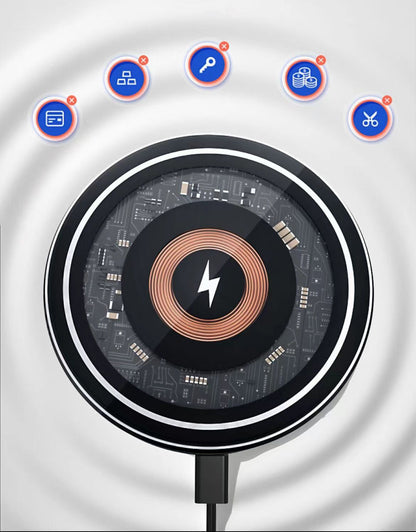 15W Magnetic Wireless Charger /Fast Charging (NO AC Adapter)