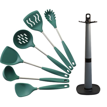 7-Piece Silicone Spatula Soup Spoon Kitchen Utensils Set
