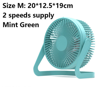 6" Plug-in Desk Fan USB Fan 2 Level Speed Adjustable Fan(Size M)