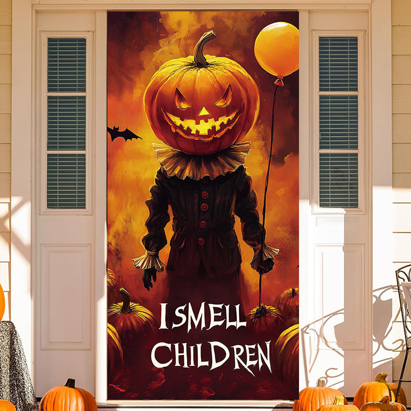 71"x 35" Full Custom Spooky Halloween Door Cover