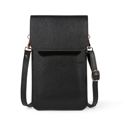 Touch Screen PU Leather Purse Bag Small Crossbody Bag Mini Messenger Bag Single Shoulder Handbag