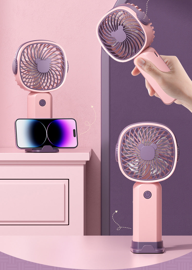 Mini Portable Handheld Fan Battery Operated Small Personal Speed Adjustable USB Rechargeable Fan