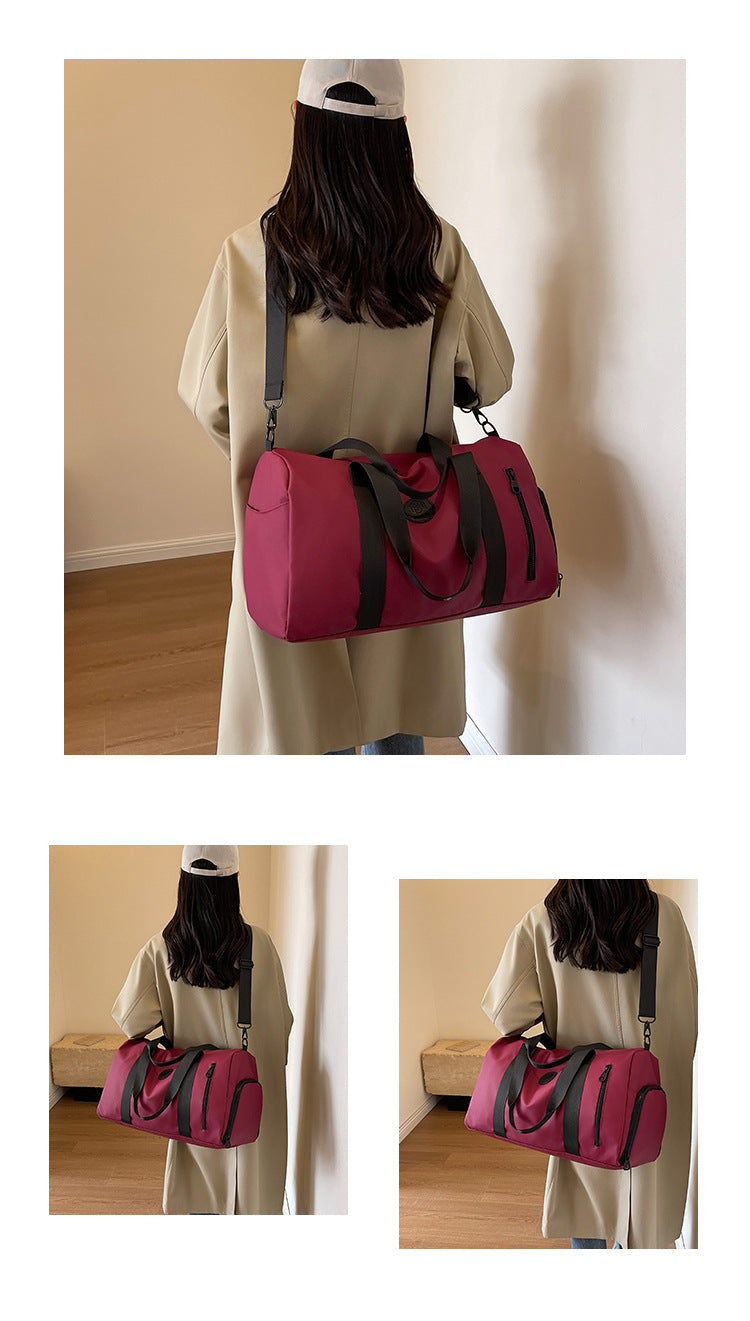 Travel Duffel Bag Sport Gym Bag Oxford Tote Bag Swimming Bag with Shoe Pouch