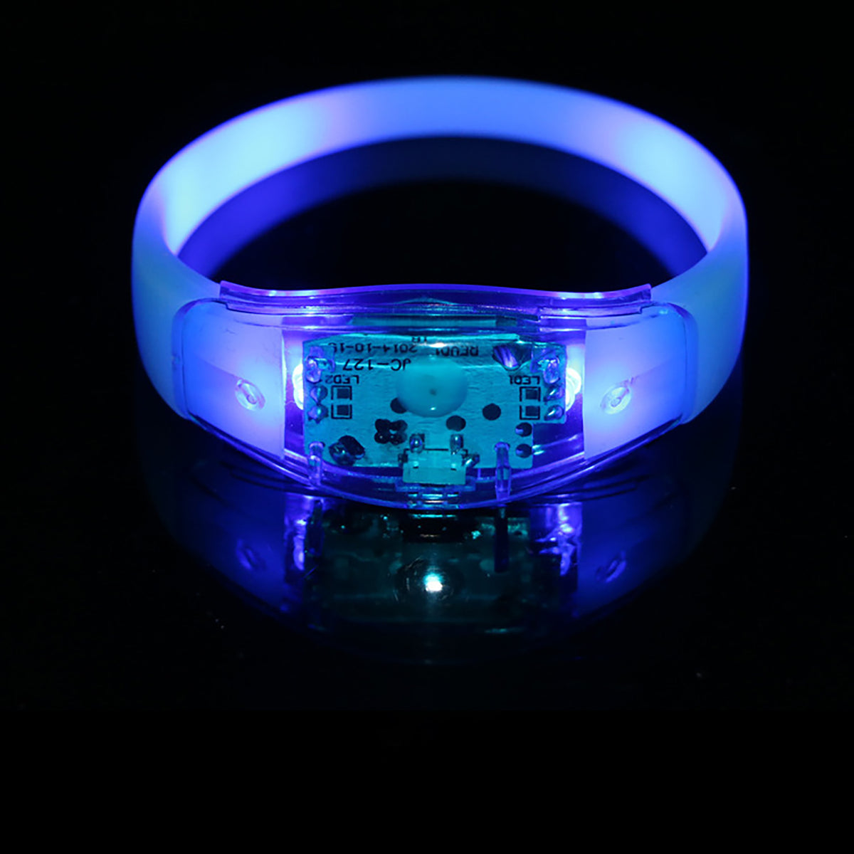 Button control LED Luminous Silicone Bracelet Rave Concert Birthday Carnival Party Favors Gift