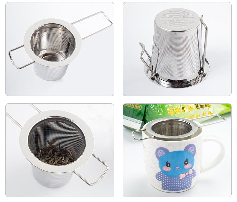 Folded Handles Stainless Steel Tea Infuser