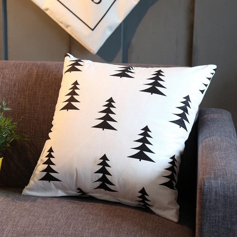 Full Printed 17.7 x 17.7" Premium Square Polyester Short Plush Throw Pillowcase W/Hidden Zipper