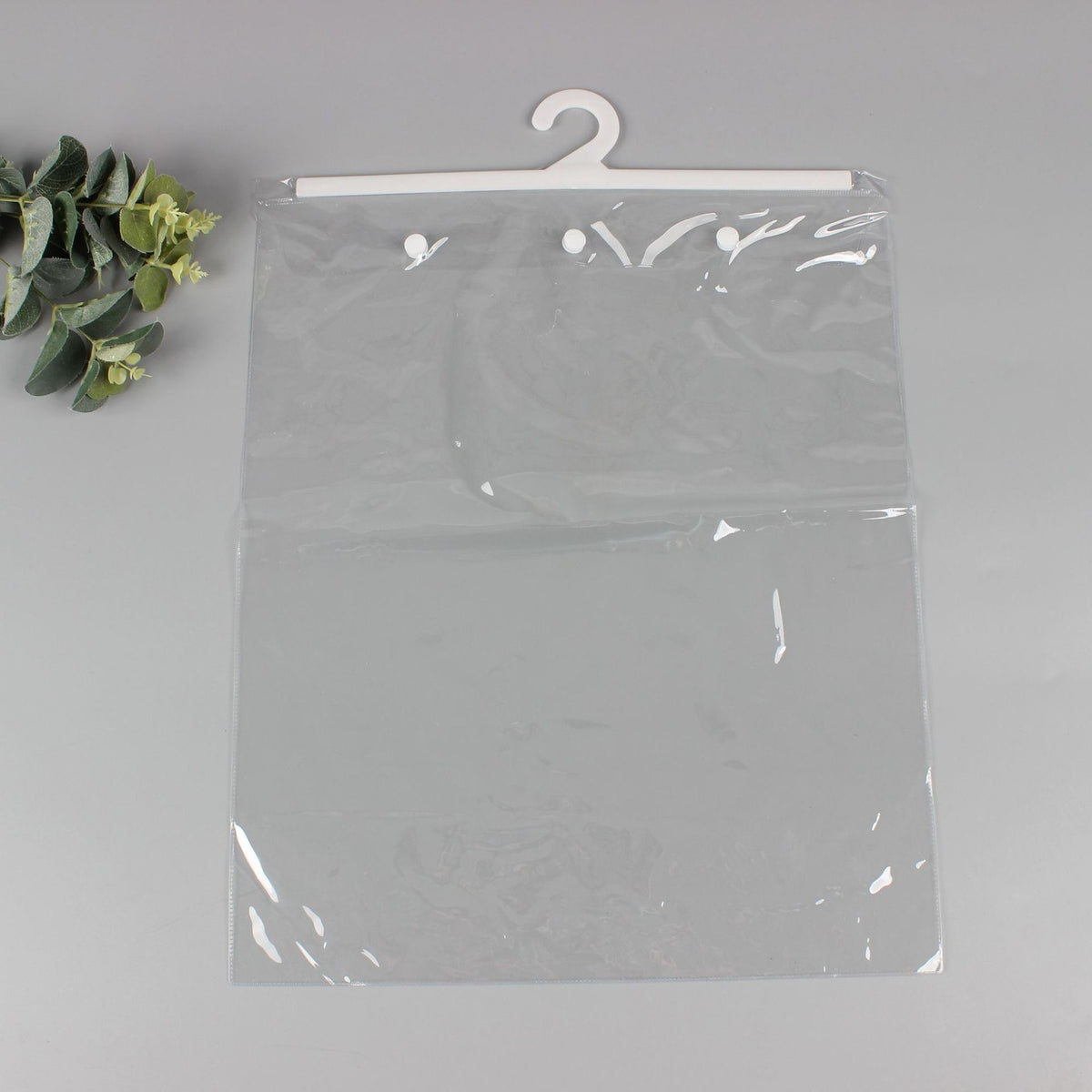 PVC Clear Storage Bag W/ Hook 7.75 x 7.75"