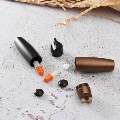 Mini Aluminum Waterproof Pill Box Medicine Organizer For Camping