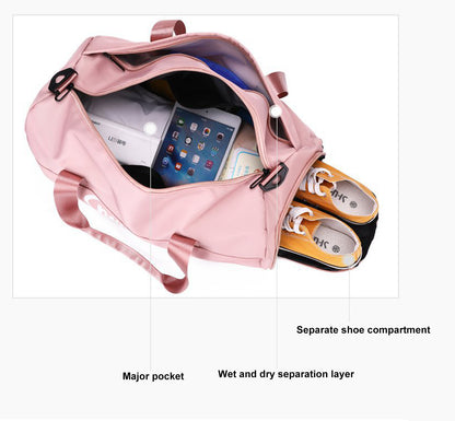 Wet and Dry Separated Oxford Tote Bag Swimming Bag Gym Bag for Beach/Fitness/Travel