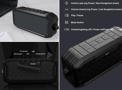 1200 mAh IP65 Waterproof Square Wireless Speaker