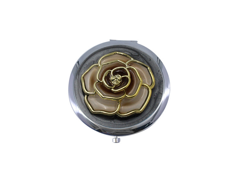 Rose Shape Compact Cosmetic Purse Mirror