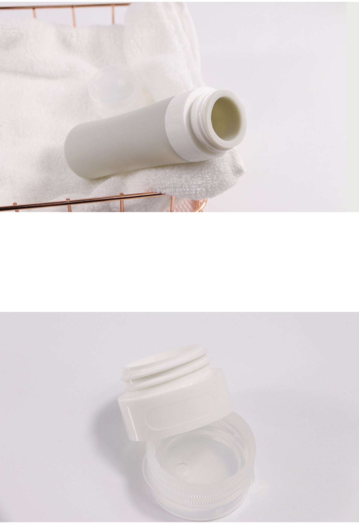 2.7 OZ Leak Proof Travel Split Bottles For Toiletries Refillable Liquid Containers
