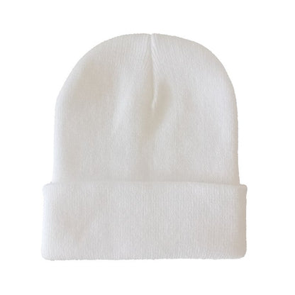 Unisex Adult Knit Cuffed Beanie Hat - Stretchy Warm Winter Cap - Tightly-Knitted Acrylic Beanie Hat
