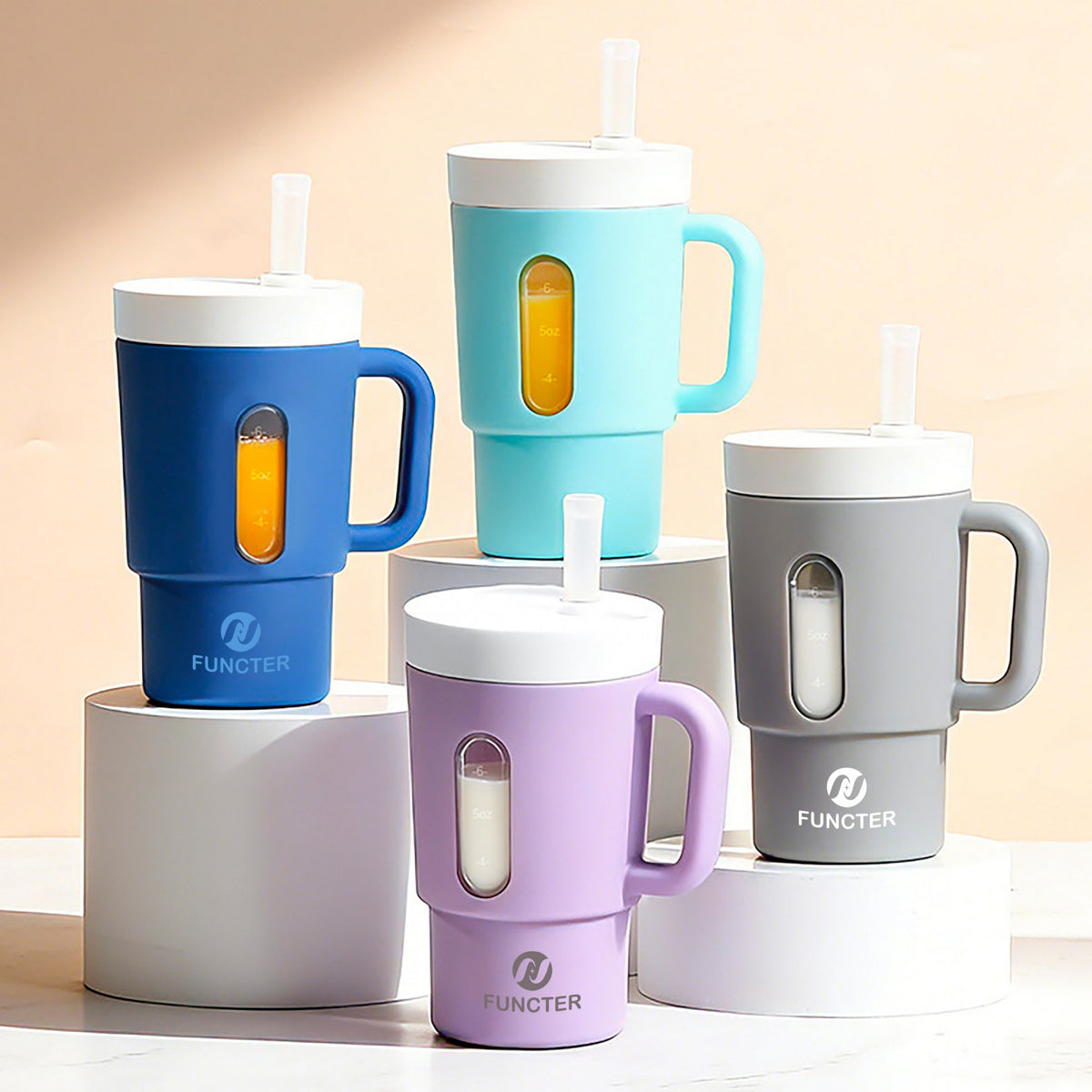 7 Oz/210ml Baby Training Cup Food-Grade Silicone Sippy Cup