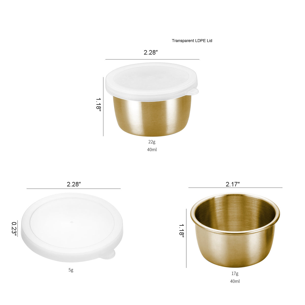 Size and weight information