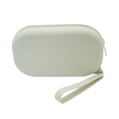 Multi Purpose Organizer Bag Portable Silicone Zippered Makeup Bag With Strap