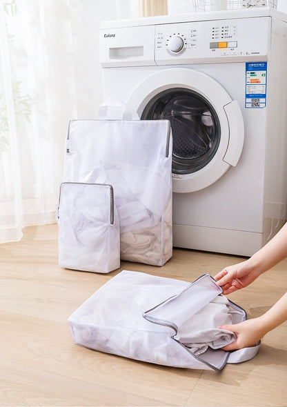 12x16" Portable Fine Mesh Laundry Bags Laundry Wash Bags for Delicates-Woven Label
