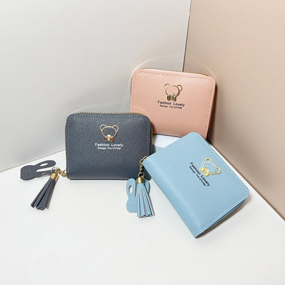 Ladies Short Wallet Zipper Wallet Change Wallet Mini Pouch Card Holder