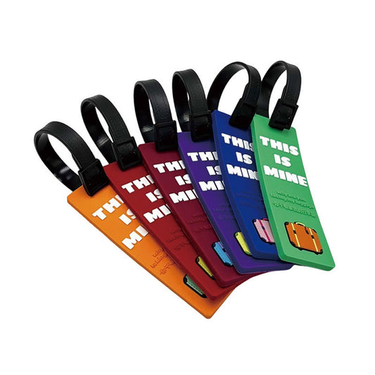 Small Sized 3D Raised Soft PVC Luggage Tag For Suitcase Travel Baggage Identification