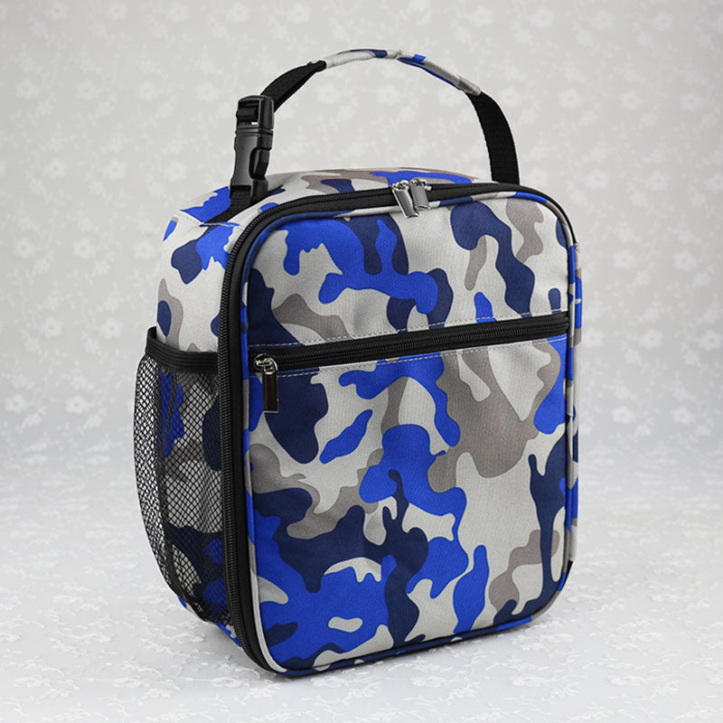 Large Capacity Oxford Lunch Tote With One Side Mesh Pocket