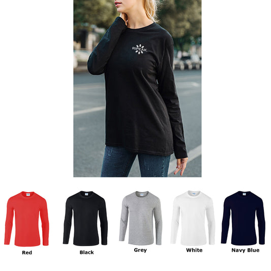 Women's 6.35 oz. Slim-Fit Long-Sleeve Crewneck Cotton T-Shirt