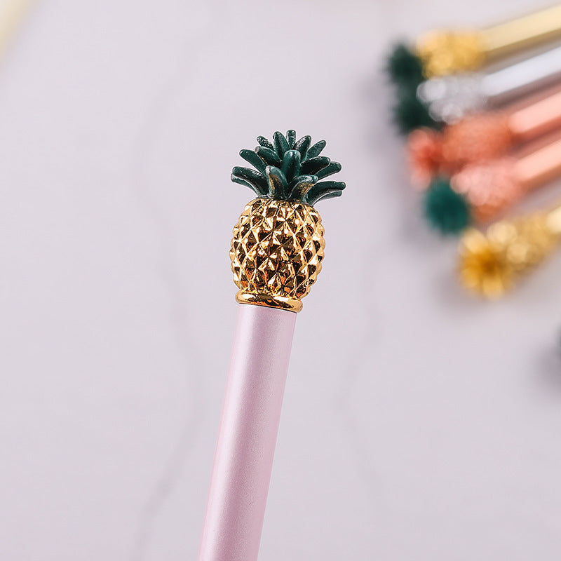 Pineapple Shape Metal Ballpoint Pen Funny Cute Pen