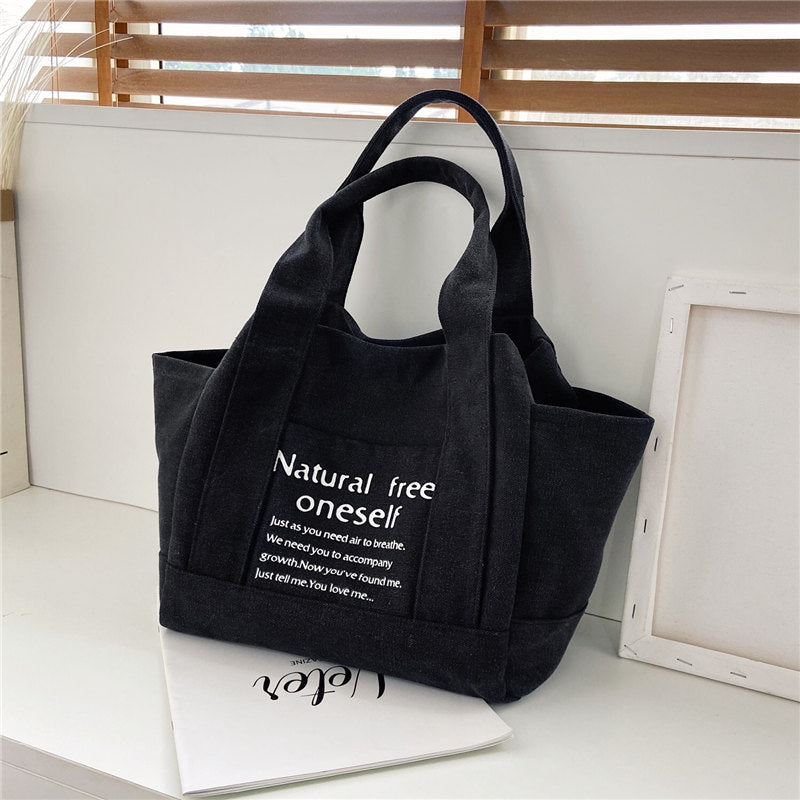 Canvas Shopping Tote Bag Single Shoulder Bag Boat Bag