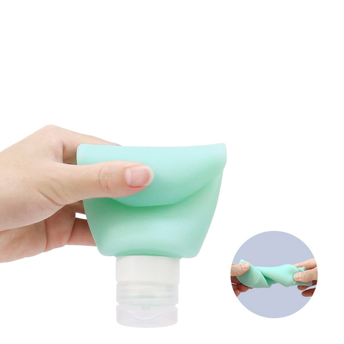 6.7OZ Silicone Travel Bottles for Toiletries, Leak-Proof Refillable Cosmetic Squeeze Bottles