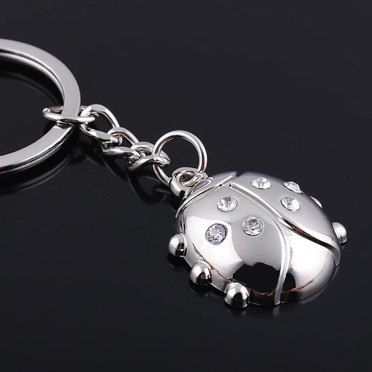 Ladybug Shape Key Chain w/Rhinestone