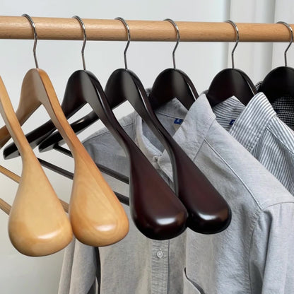 17.5" Wide Shoulder Wooden Hangers Suit Hangers Coat Hangers Heavy Clothes Hangers
