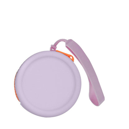 Multi Purpose Soft Silicone Bag Round Shape Samll Zippered Bag With Strap
