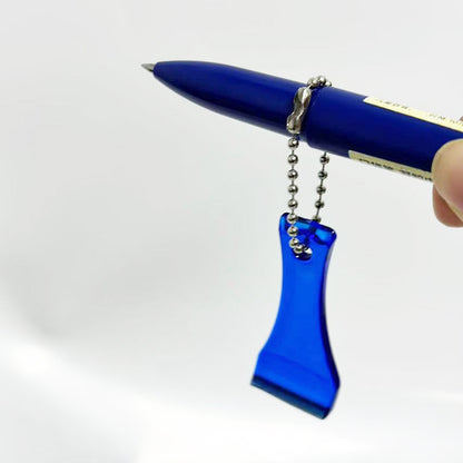 Clear Plastic Lottery Scratcher Keychain W/ Bead Chain