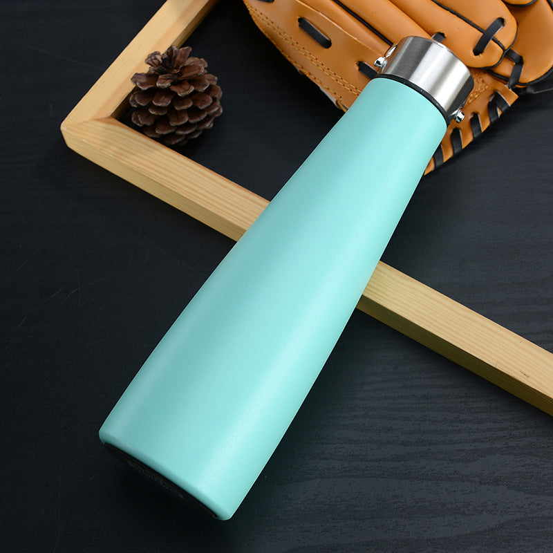 17Oz/500ml Bullet Water Bottle Vacuum Insulated Stainless Steel Bottle Thermal Bottle W/Hanging Hook