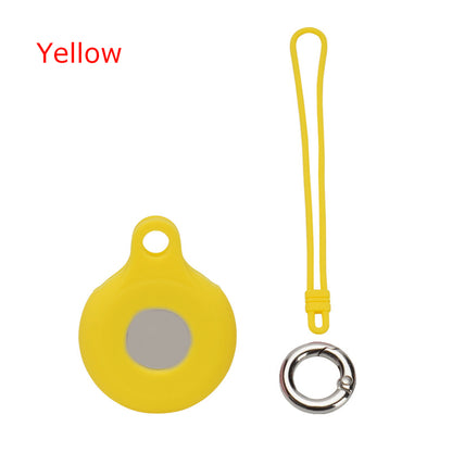 Circular Silicone KeyTag Tracker Case Access Card Sleeve Anti-Lost Protector Holder W/Silicone Strap