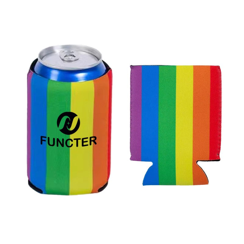 Rainbow Can Cooler Sleeve