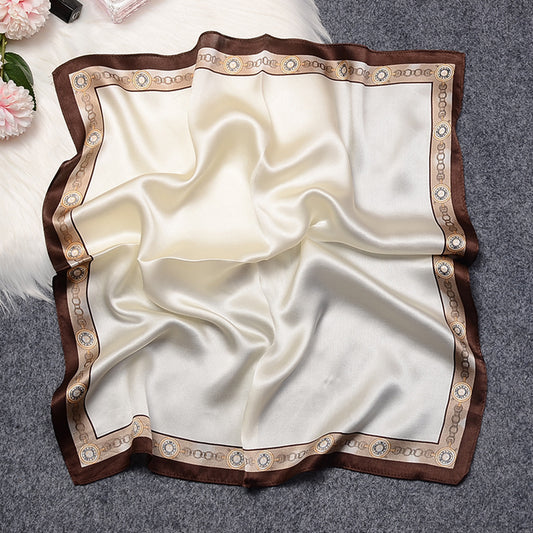 Custom 21" x 21" 100% Mulberry Silk Headband Silk Satin Handbag Wrap