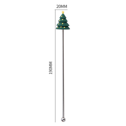 7.5 L Stainless Steel Christmas Tree Top Beverage Stirrers Mixing Sticks
