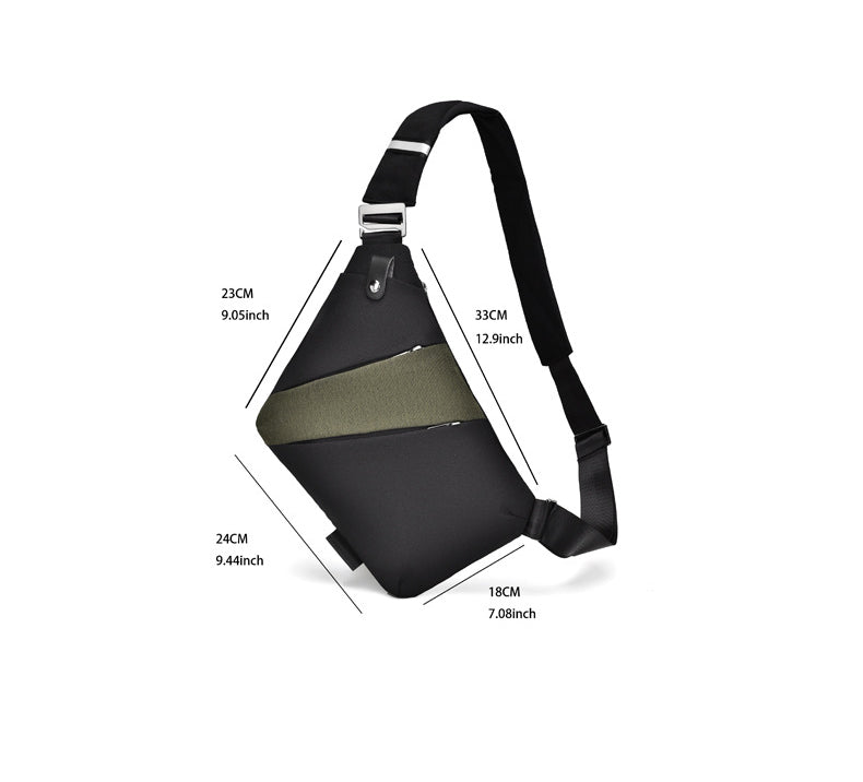 Men's Color Block Sling Bag Chest Bag Shoulder Backpack Crossbody Bags
