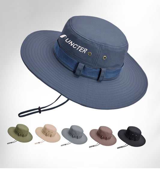 Unisex Summer Wide Brim Bucket Hat Foldable Fishing Hat