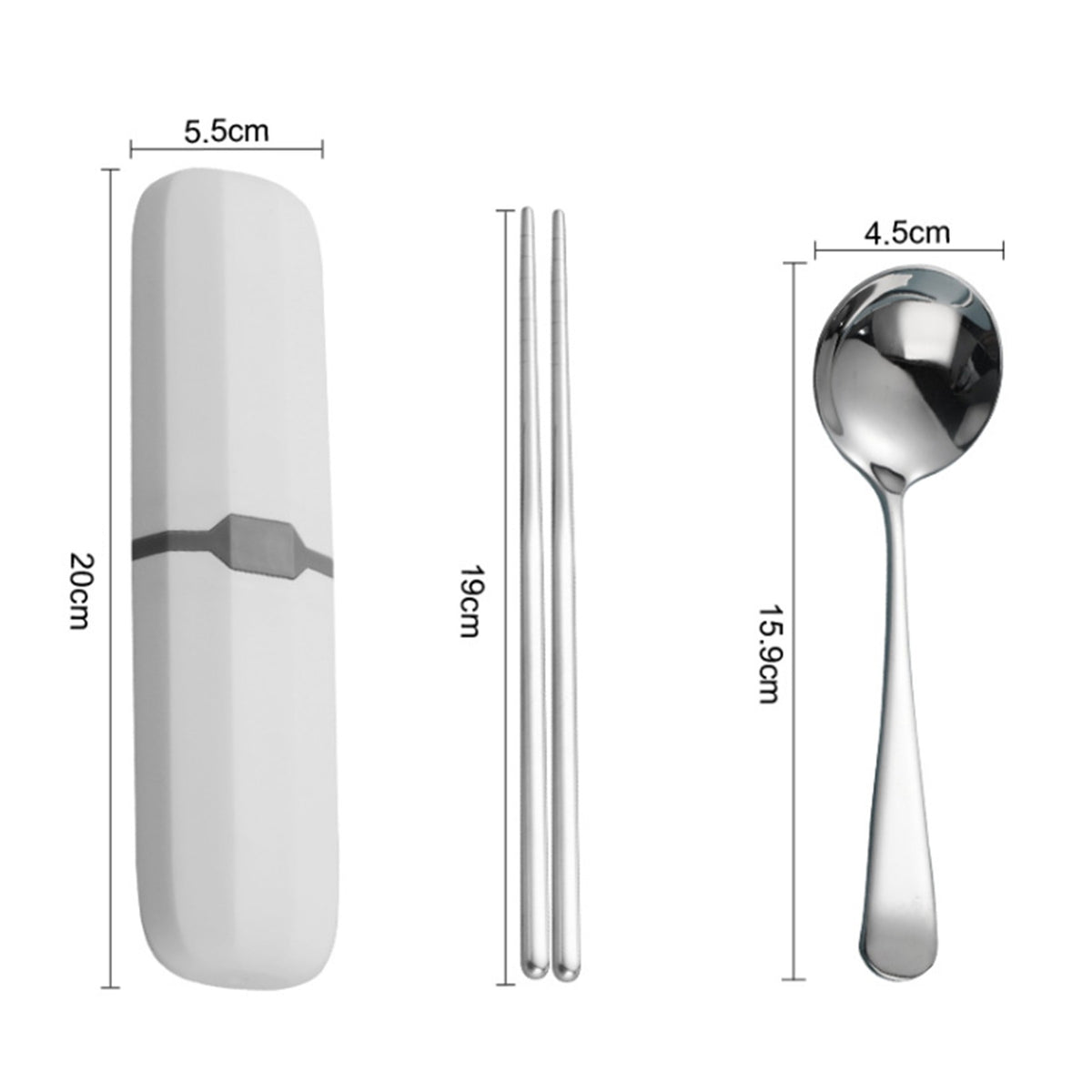 Travel Stainless Steel Spoon Chopsticks Cutlery Set